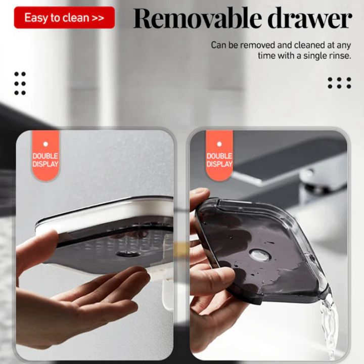 Wandmontierte Doppel-Abfluss-Seifenschale