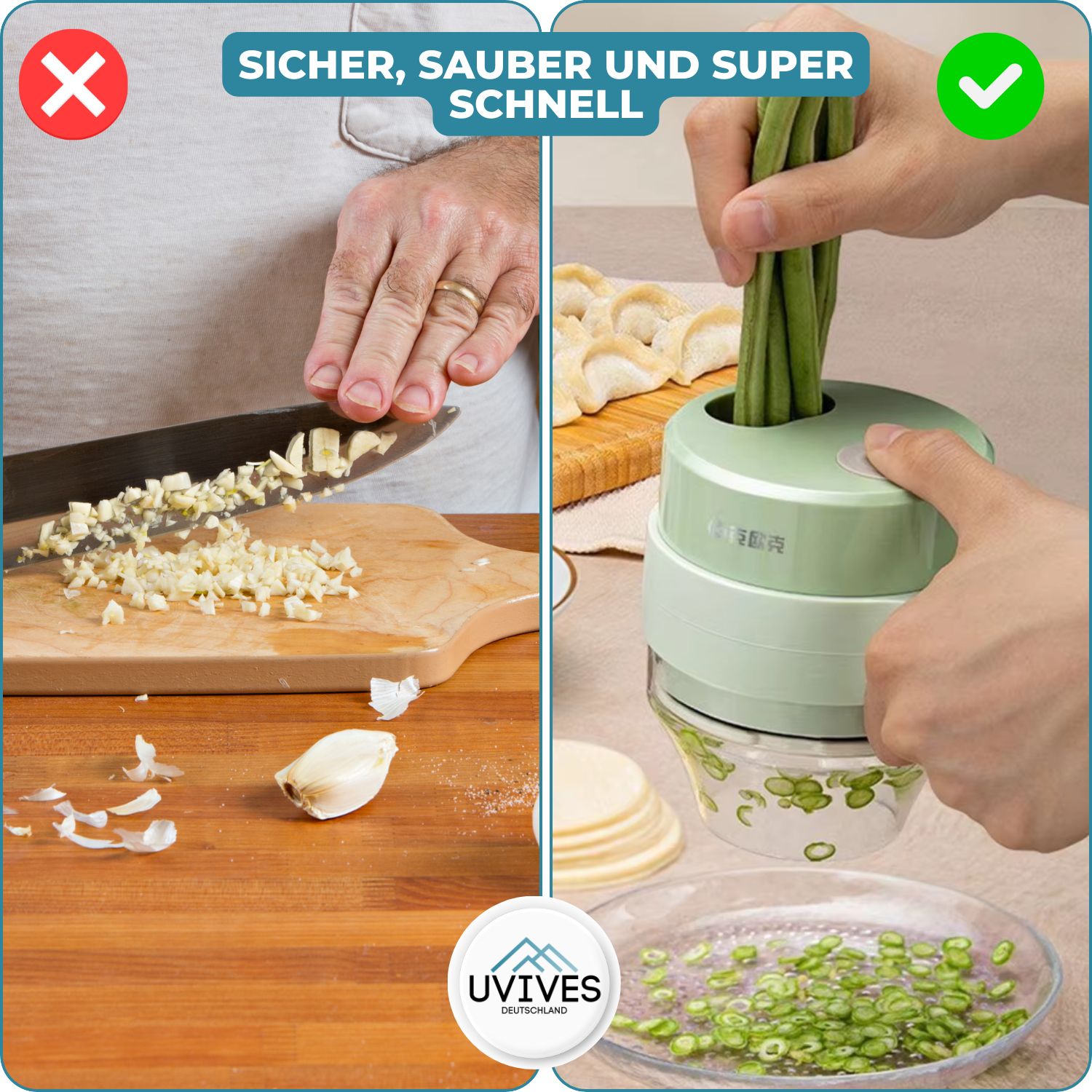 SafeChop™ – Sicher schneiden, Zeit sparen