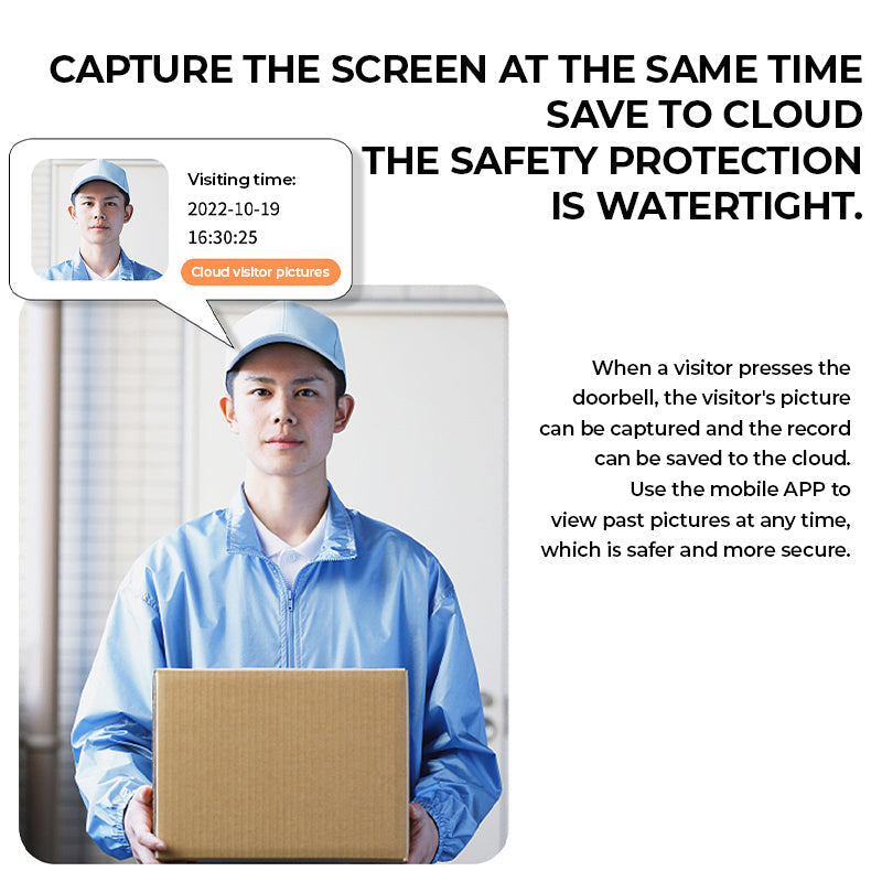 Video-Türklingel VisioCall™ | Zwei-Wege-Audio & Nachtsicht | 50% Rabatt | Kabellos