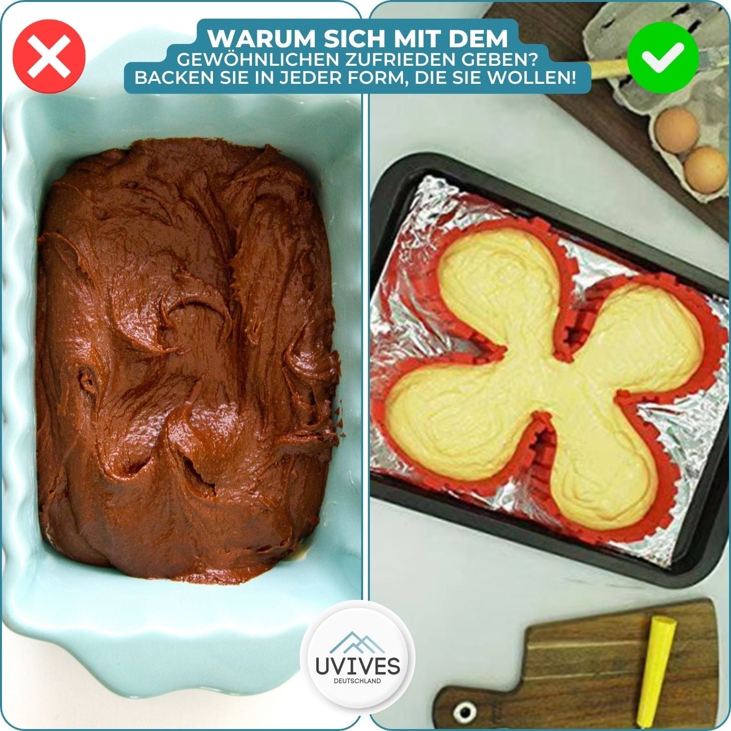 2+2 GRATIS | BakeArt™ - Silikon Kuchen Form DIY