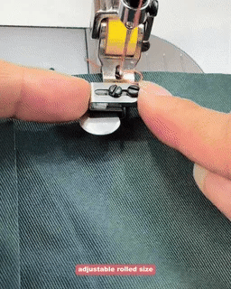 1+1 Gratis | Vielseitiger Rollfuß für Nähmaschinen – Verstellbar für perfekte Säume | Grün & Gelb