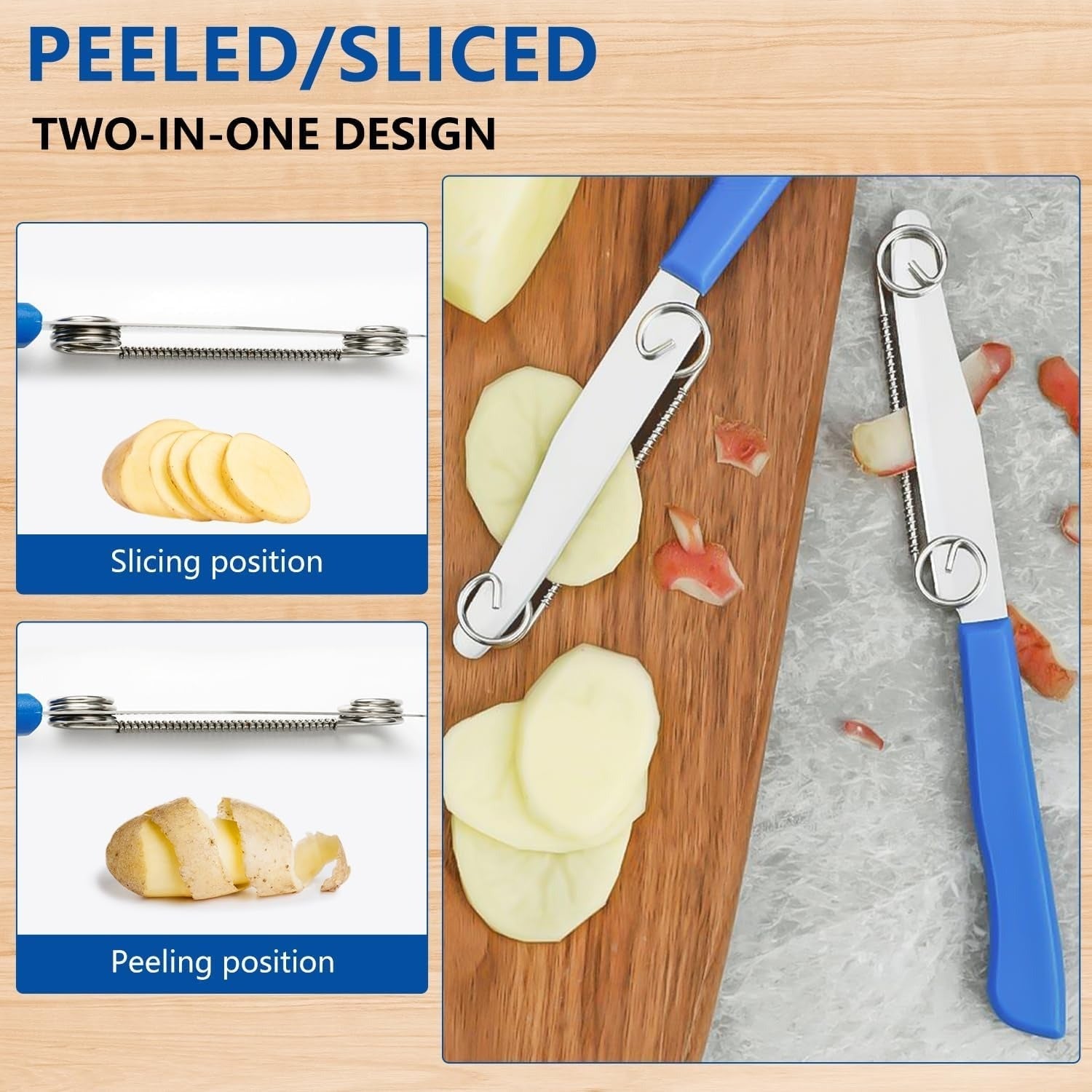 Praktisches 3-in-1 Kochhelfer-Set – Schäler, Zitruspresse & Spiralschneider für kreative Gerichte