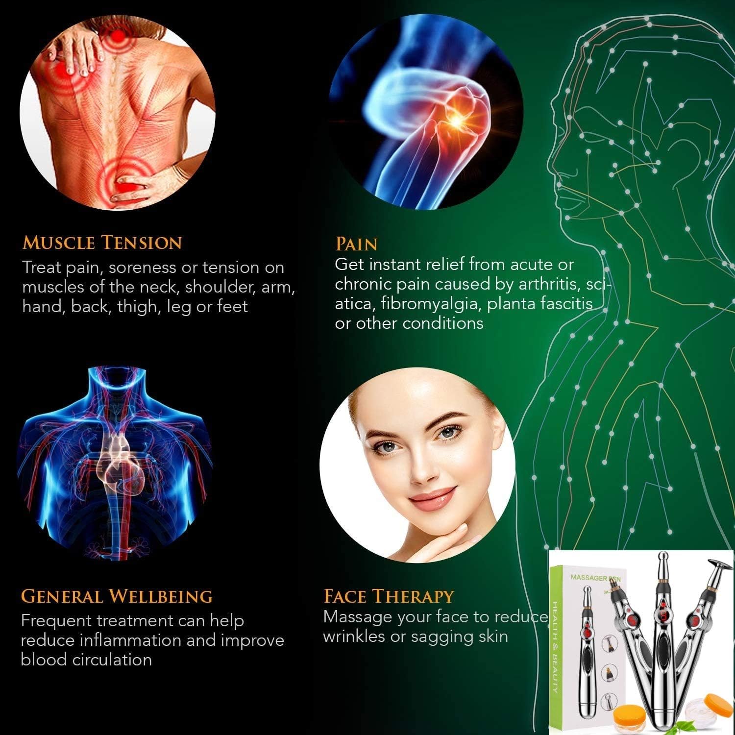 Elektronischer Akupunkturstift | Nadellose Schmerztherapie | Tragbar & Digital | 50% Rabatt