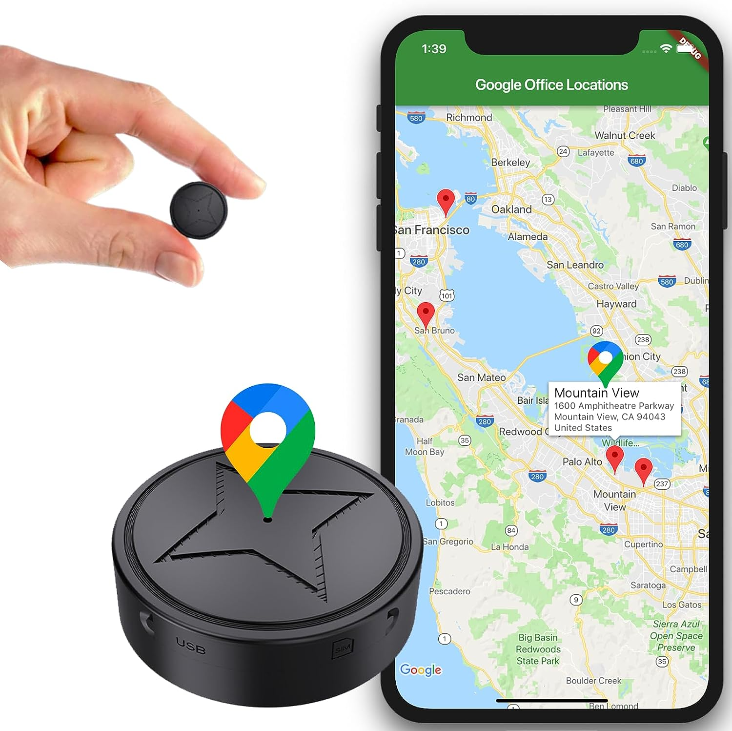 TrackSpot™ Mini GPS Tracker | Magnetisch & Kompakt | Echtzeit-Ortung | Lange Akkulaufzeit