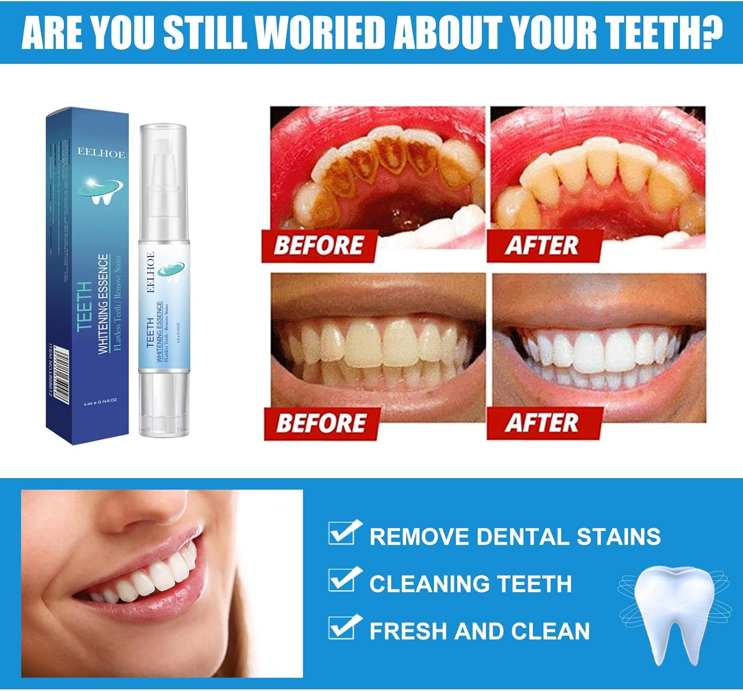 1+1 Gratis | CleanOral™ Zähne aufhellen – jederzeit und überall!