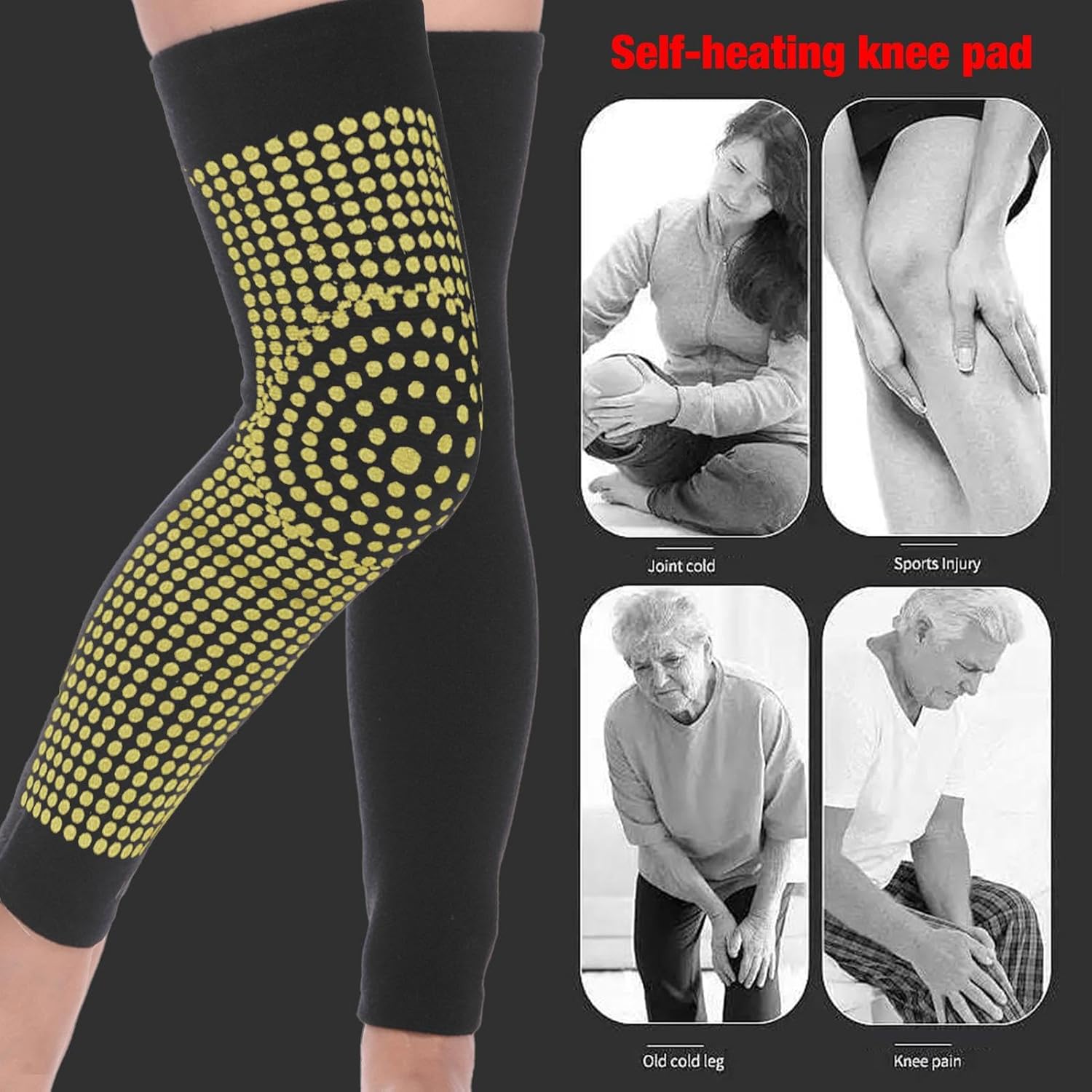 1+1 Gratis | KneeShaper™ Kniebandage | Selbstwärmend mit Tourmalin | Gegen Knieschmerzen & Körperfett | Fördert Blutzirkulation
