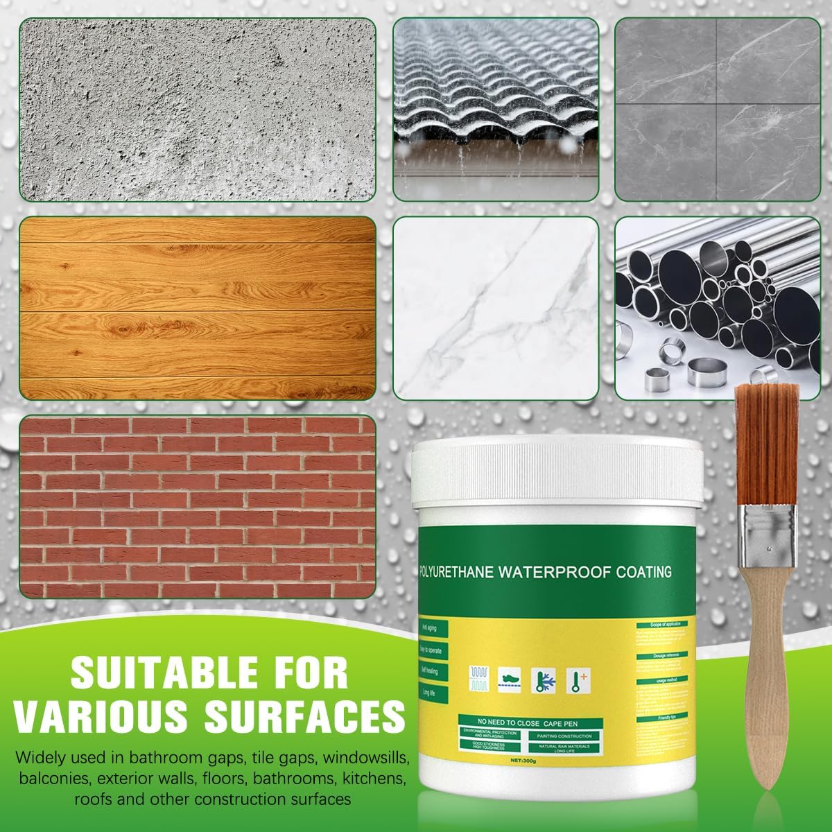 Wasserdichte Rissversiegelung | Starke Haftung | Für Innen & Außen | Langlebig & Vielseitig | 1+1 Gratis