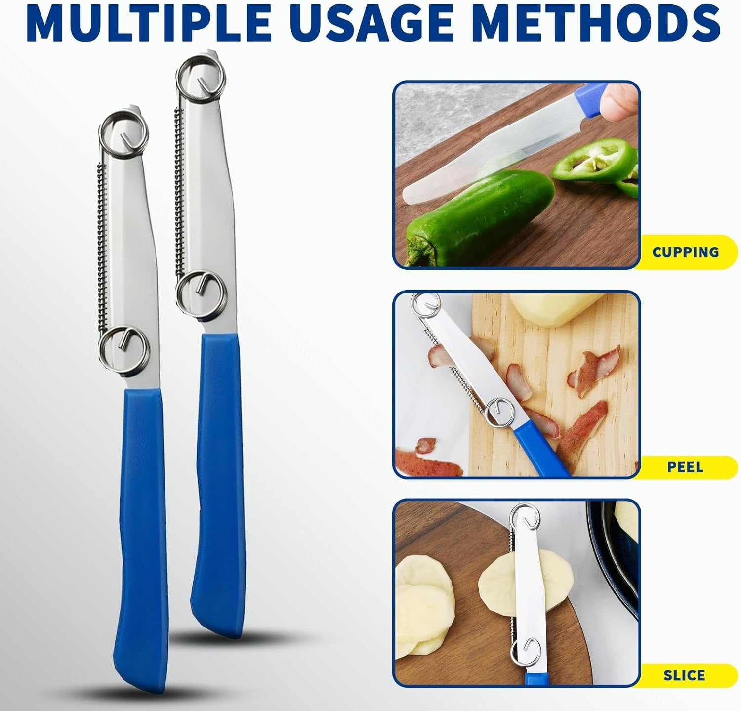 Praktisches 3-in-1 Kochhelfer-Set – Schäler, Zitruspresse & Spiralschneider für kreative Gerichte