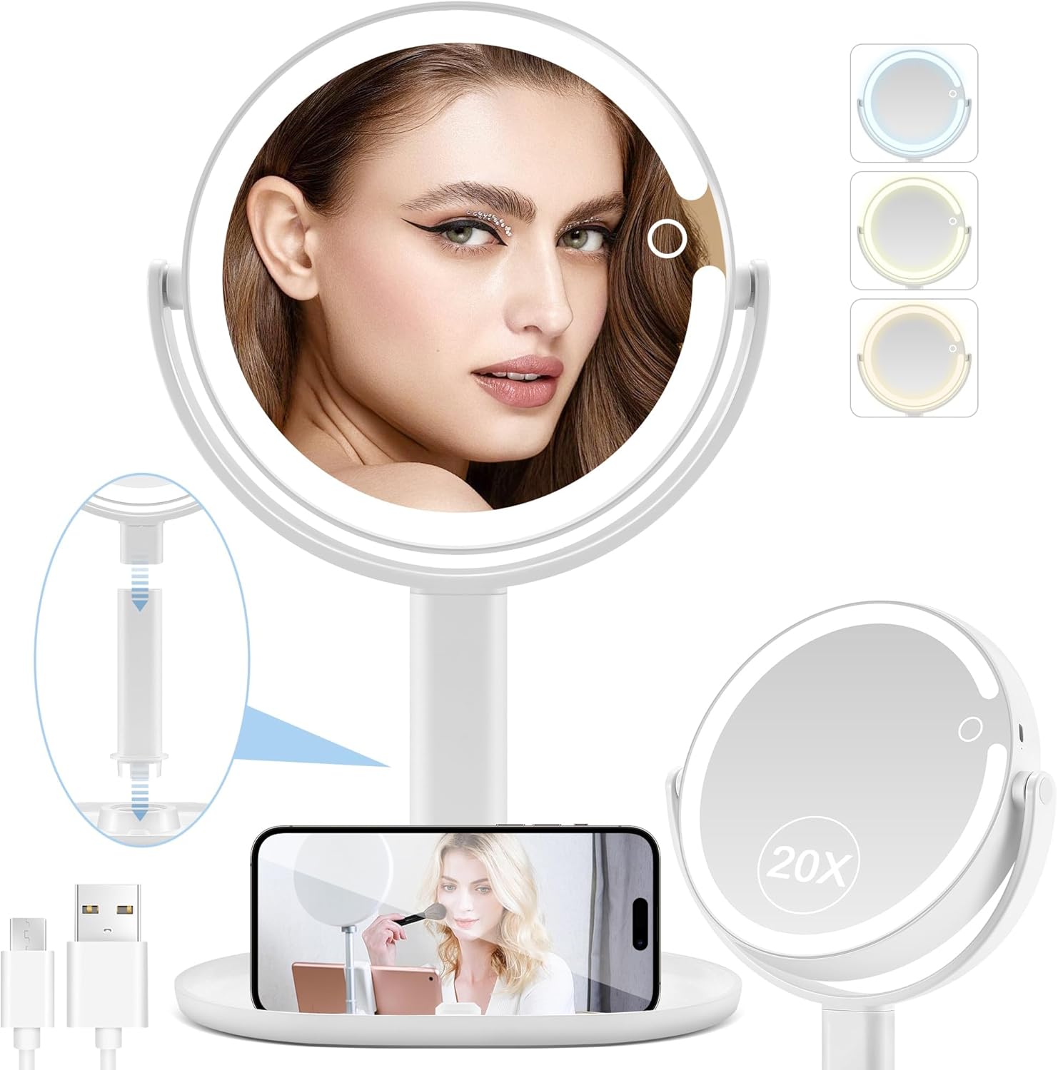LumiGlow - Illuminated Makeup Mirror