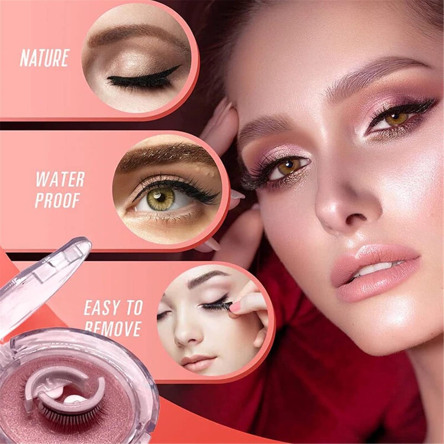 1+2 Gratis | LashLicious™ Wiederverwendbare selbstklebende Wimpern