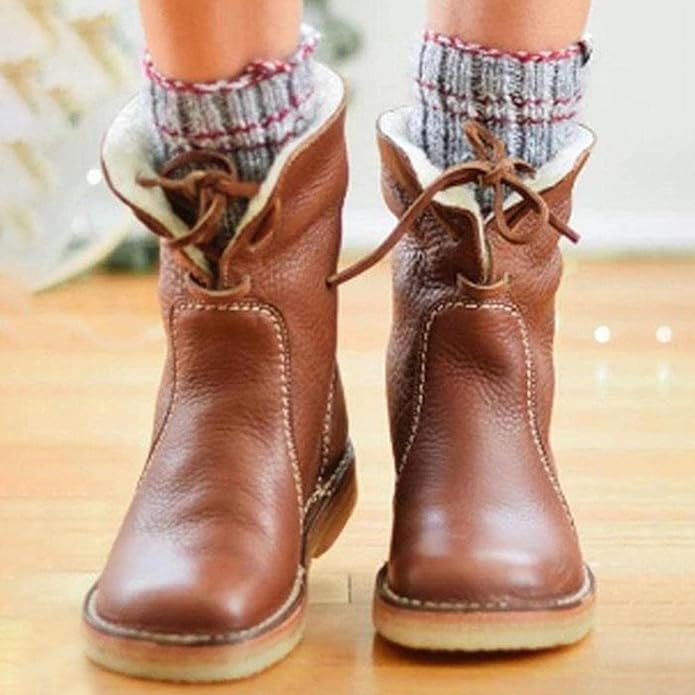Elodie Damenstiefel | Wasserdicht mit Wollfutter | Vintage Winter Boots | 50% Rabatt
