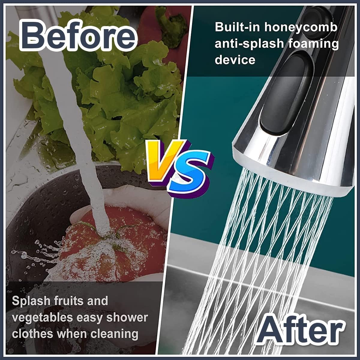 SpinFlow™ - 360° drehbarer Küchenwasserhahn mit einstellbaren Sprühmodi