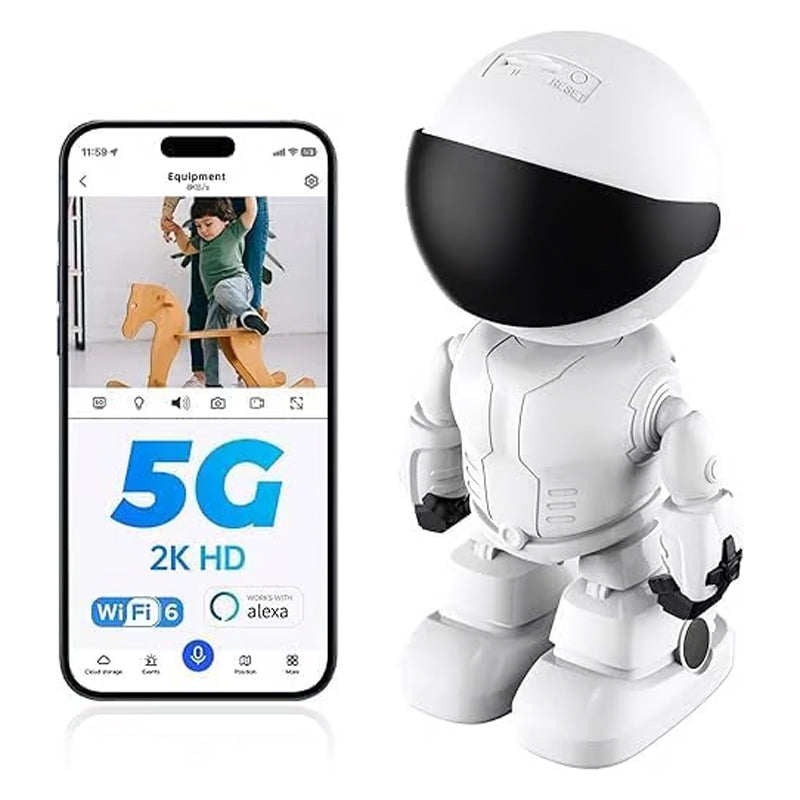 Visionix™ – Kabellose Roboter-Überwachungskamera | 2K HD | Bewegungserkennung & Nachtsicht