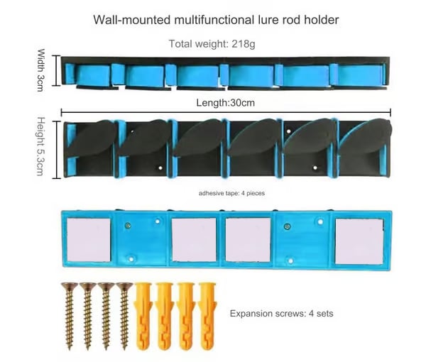 Platzsparender wand-rutenhalter