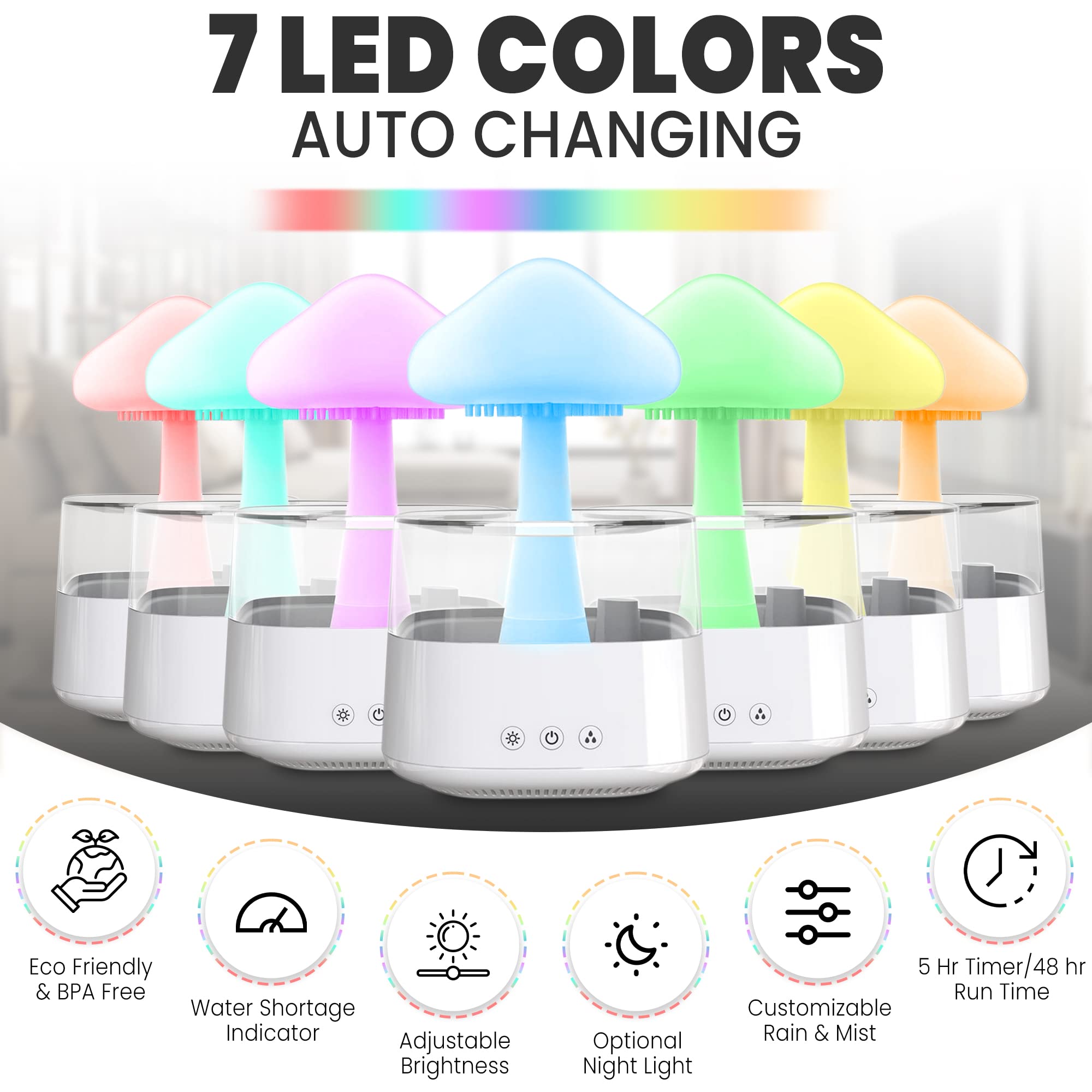 MistMystic™ - Magic Rain Mushroom Cloud Luftbefeuchter (50% RABATT)