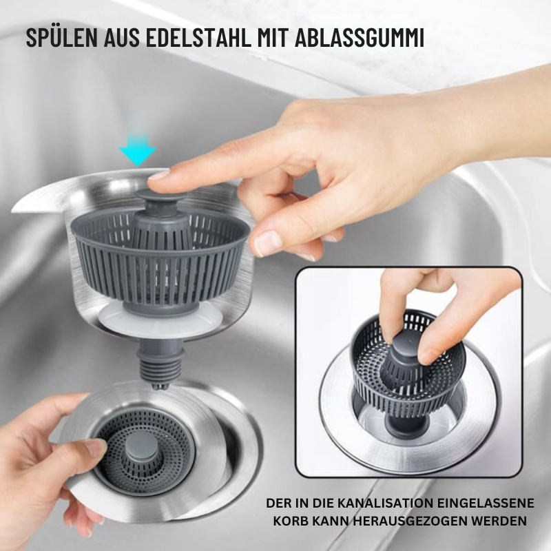 CleanFlow™ – Neuer Verbesserter Siphon-Siebkorb-Ablauf