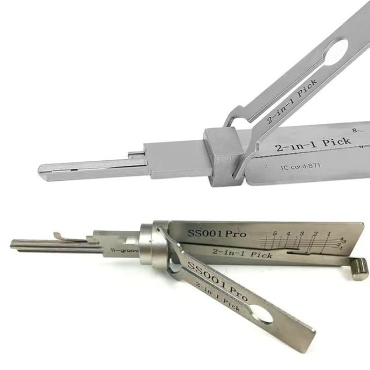 Edelstahl Decoder Werkzeug | 2-in-1 Lockpick & Decoder | Schlosserbedarf