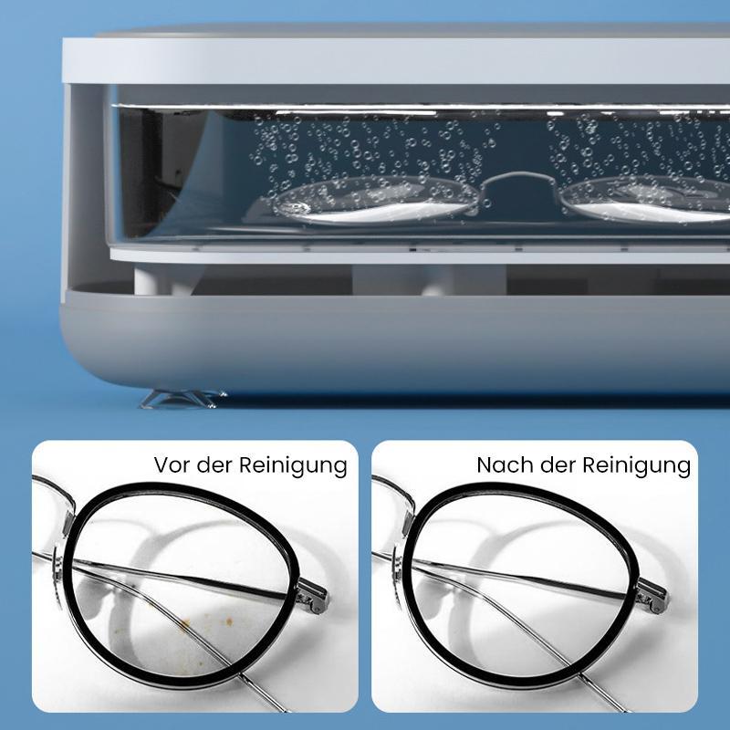 Gleamify Ultraschallreiniger | 360° Tiefenreinigung | Für Schmuck & Brillen | Tragbar