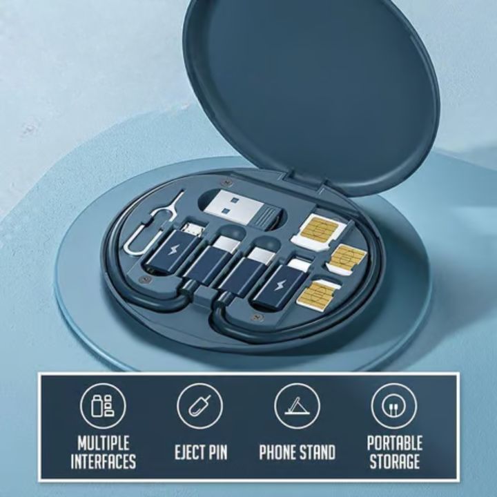 1+1 Gratis | 9-in-1 Kabel-Organizer – Alles für Lade, & Daten in einem Case