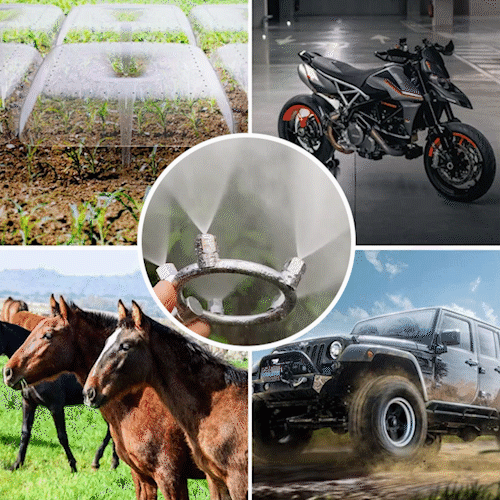 Ring-Sprühdüse mit Nebelfunktion – Ideal für Pferdestall, Weinberg, Landwirtschaft & Garten