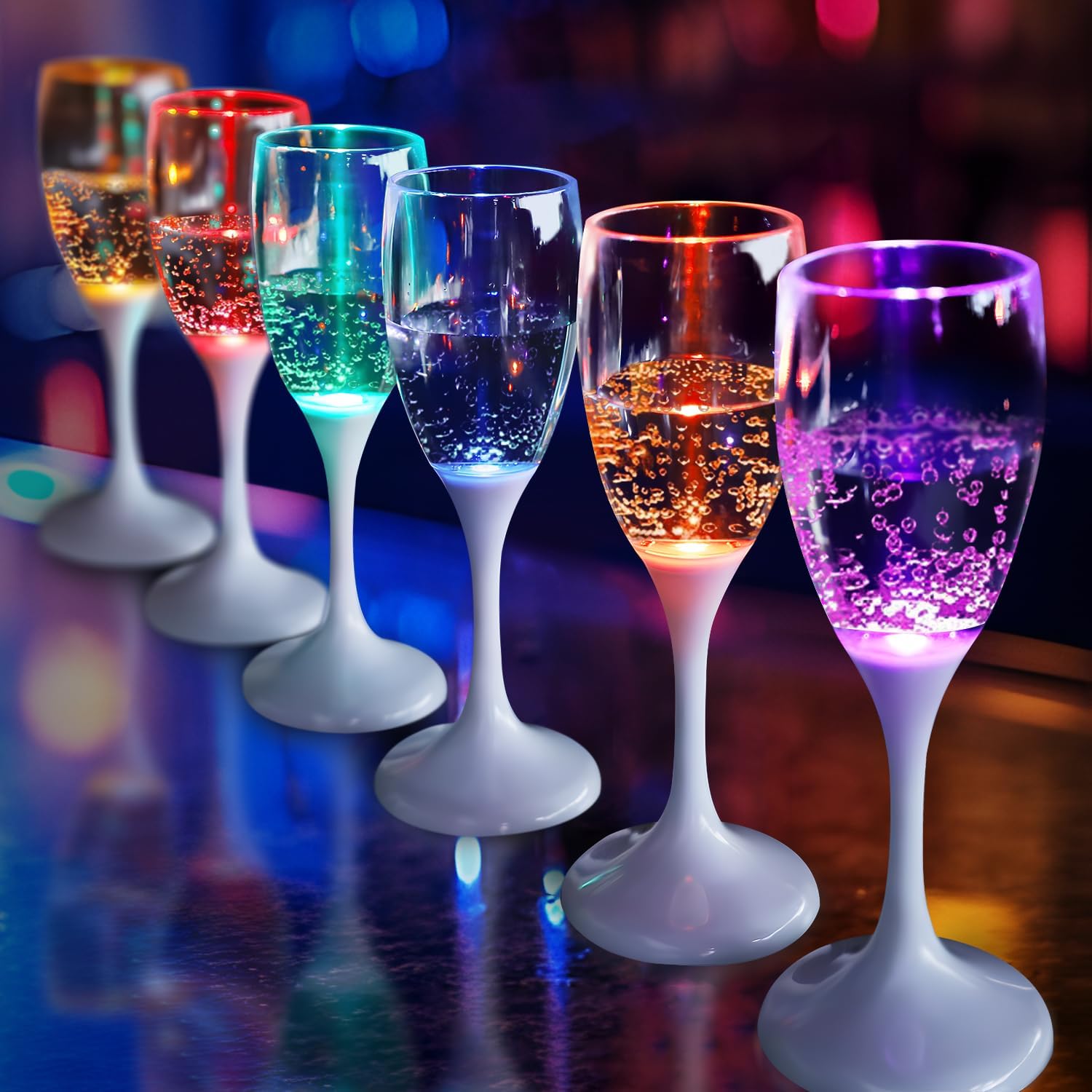 GlowSip | LED Party-Leuchtende Wein- & Champagnergläser