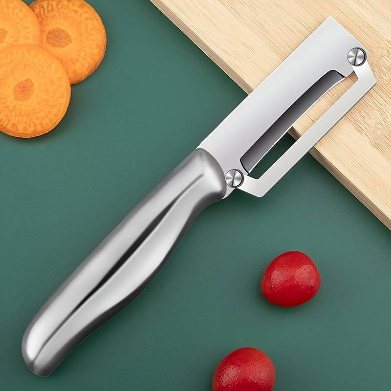 Scharfer Gemüseschäler aus Edelstahl – Für Kürbis, Karotten & sogar Ananas geeignet