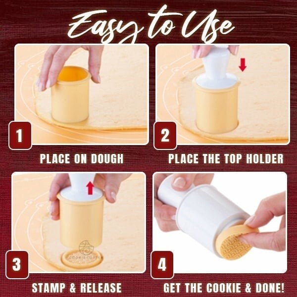 Antihaft-Keksstempel & Ausstechform – 6-teiliges Set mit niedlichen Motiven