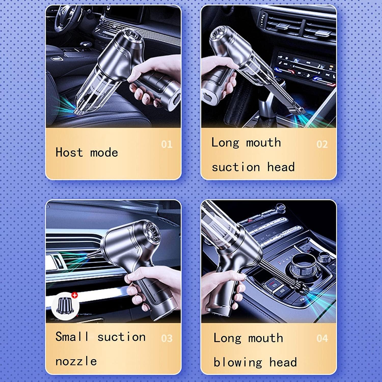 VacMaster™ | Kabelloser Autostaubsauger | Leistungsstark | Doppelte Saugkraft | Lange Akkulaufzeit