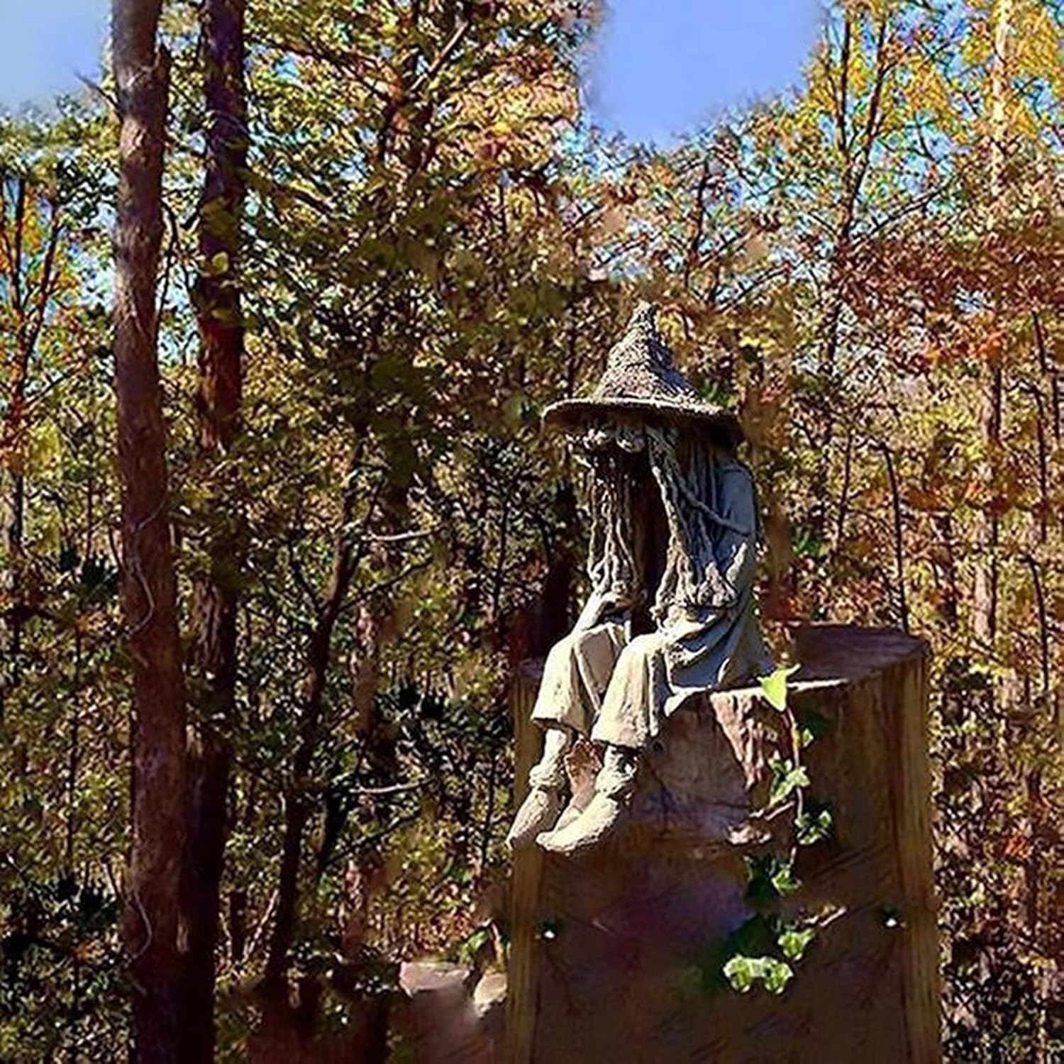 Mystische Hexen-Garten-Solarlampe | Halloween Deko | Wetterfest & Solarbetrieben | Stimmungsvolle Beleuchtung