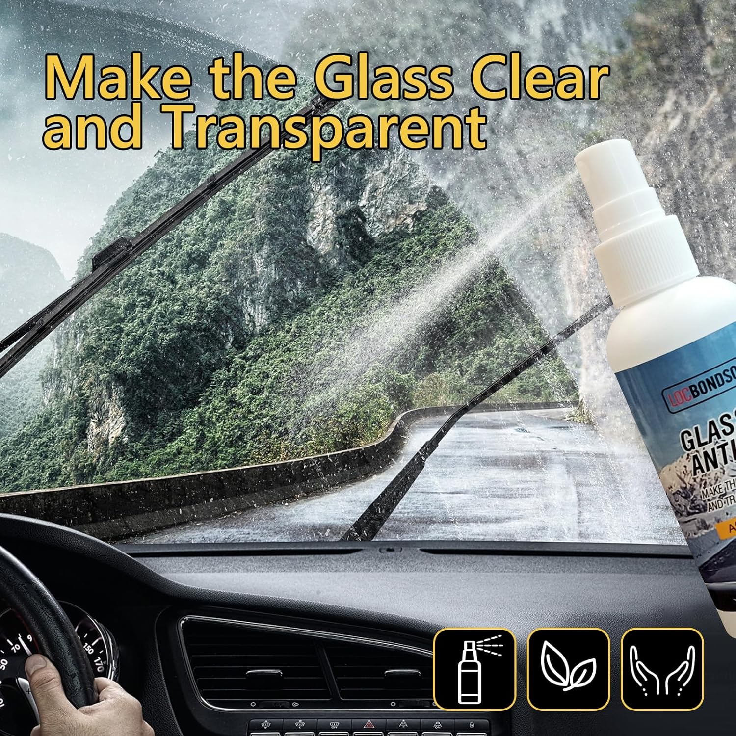 ClearView™ – Multifunktionales Antibeschlagspray für Brillen, Autowindschutzscheiben, Schwimmbrillen