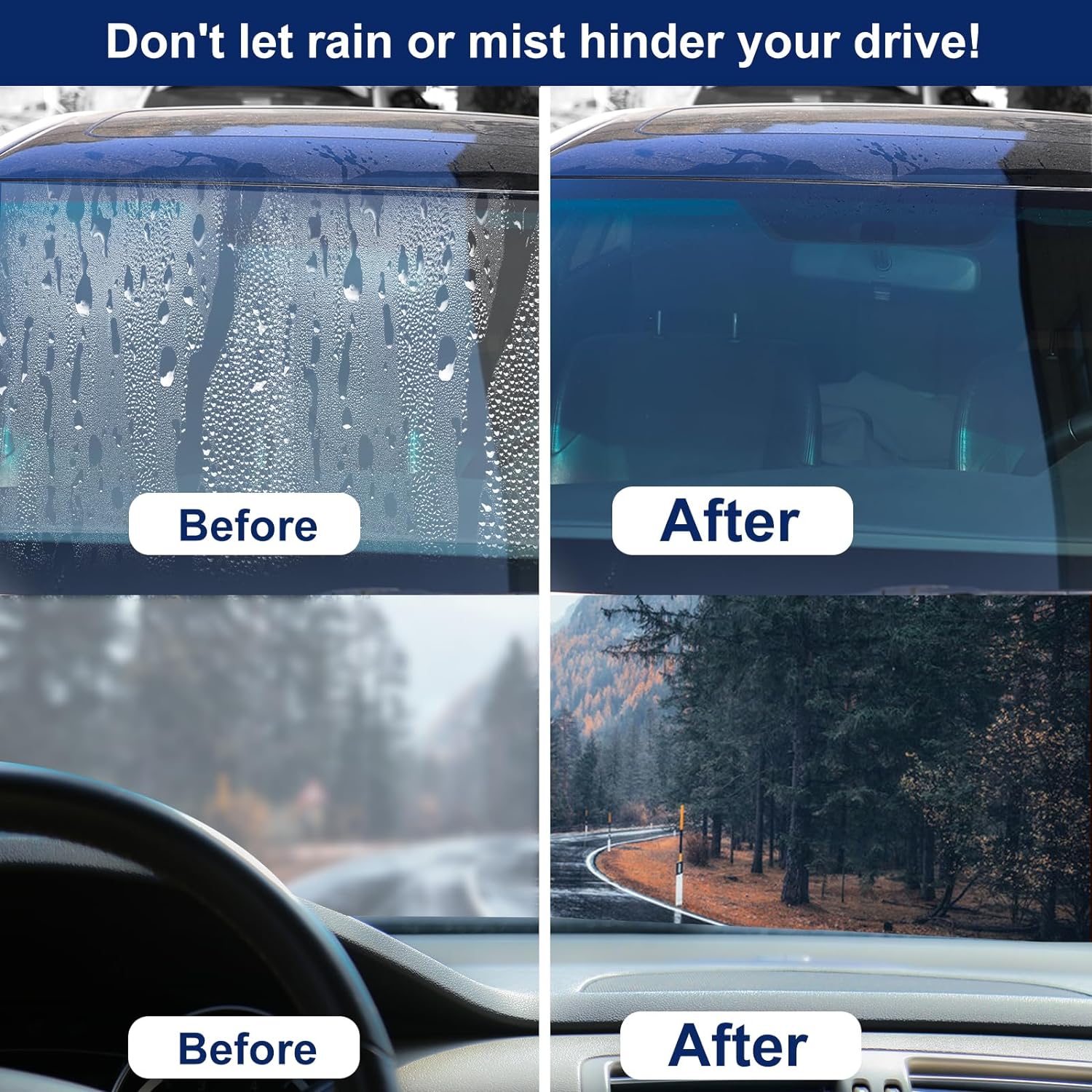 ClearView™ – Multifunktionales Antibeschlagspray für Brillen, Autowindschutzscheiben, Schwimmbrillen