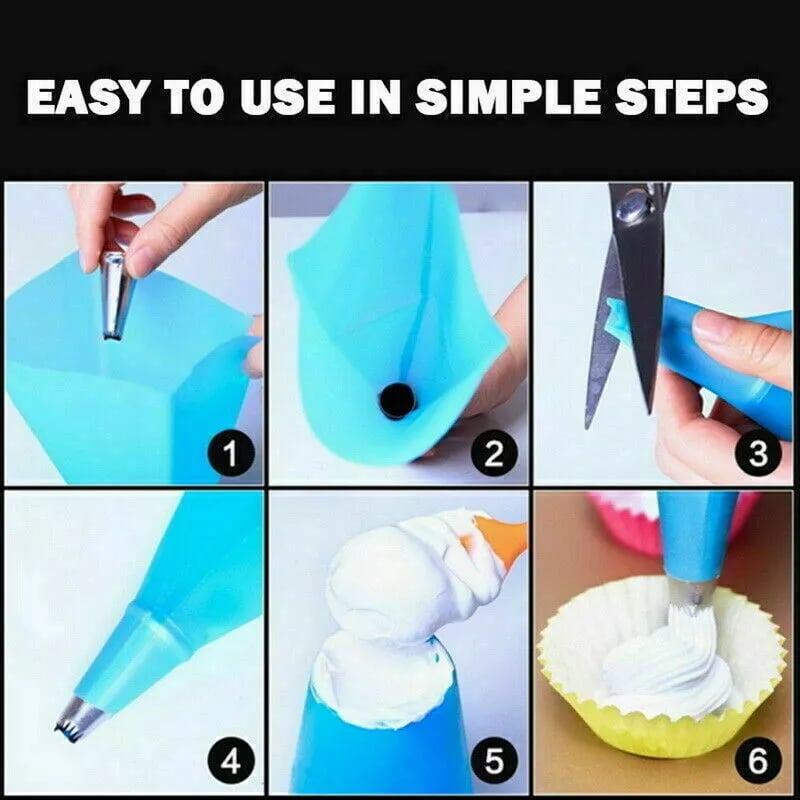 SilverCraft™ Piping Meister Set — Erstellen Sie atemberaubende Kuchen, die alle Blicke auf sich ziehen