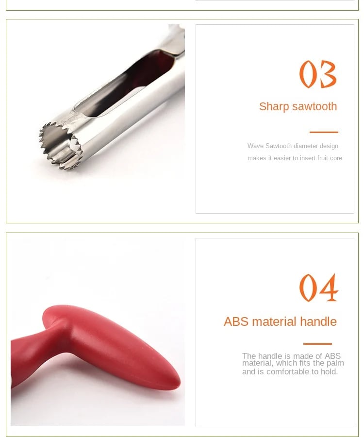 Edelstahl-Apfelentkerner