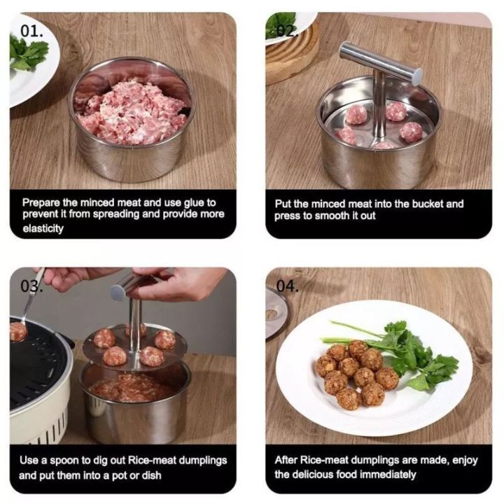 BallMaster - Edelstahl Fleischbällchen-Form für Perfekte Kugeln