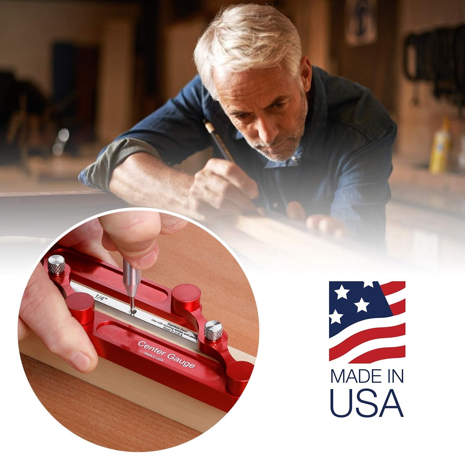 PrecisionMark™ Zentrieranschlag — Perfekte Nagelverbindungen jedes Mal ohne Aufwand (3 Stück)