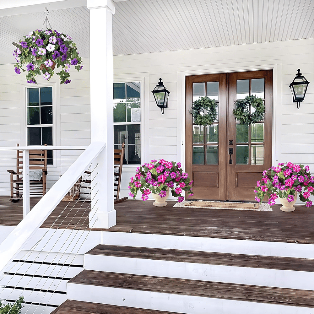 1+1 GRATIS | Künstliche Frühlings-Petunien aus Seide – Perfekt für ruhige Wohnakzente