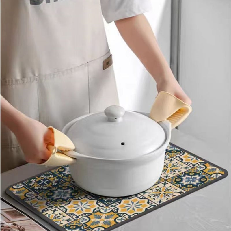 Retro-Abtropfmatte – Schnelltrocknend für Küche & Bartheke