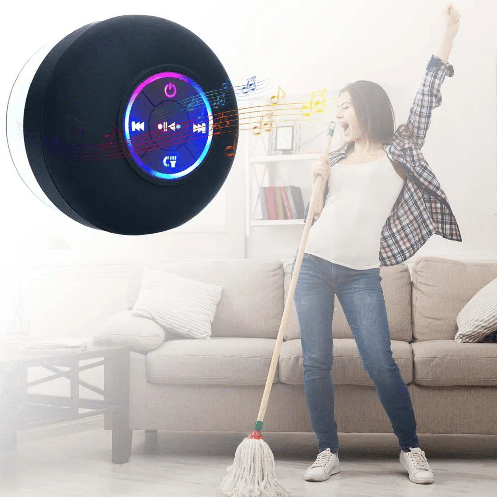 Wasserfester Bluetooth-Duschlautsprecher – Superstarkem Wand-Saugnapf