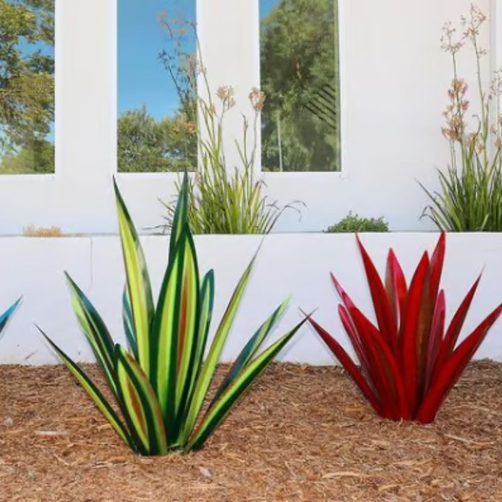 Metall Agave Pflanze | Anti-Rost | Wetterfest | Lebendige Garten Dekoration