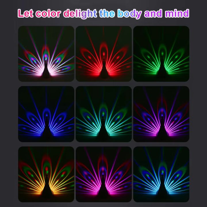 Magische Pfauen-Projektionslampe