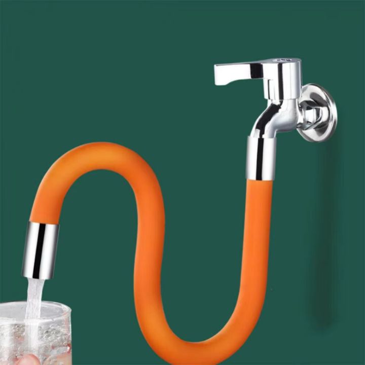 Flexible Wasserhahnverlängerung™ 50 cm | 360° drehbar & wassersparend | Silikon & Kupferanschluss