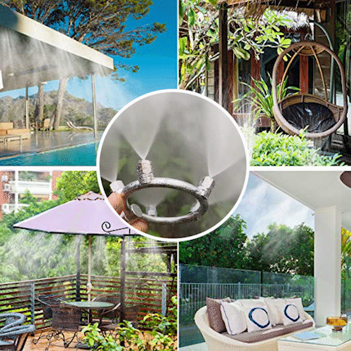 Ring-Sprühdüse mit Nebelfunktion – Ideal für Pferdestall, Weinberg, Landwirtschaft & Garten