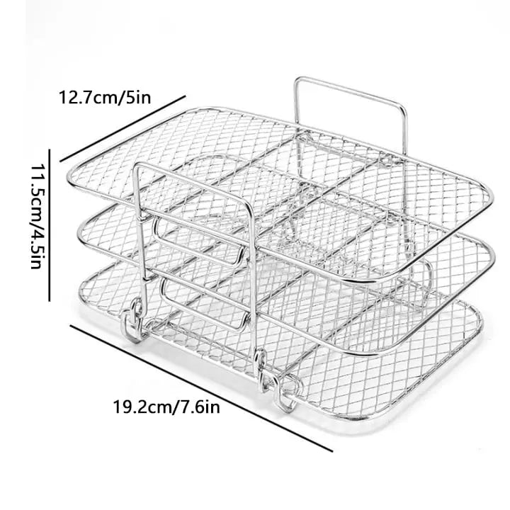 Abnehmbare mehrstufige Stand-Luftfritteuse aus Edelstahl 304 – Mehr Kochkapazität und Vielseitigkeit