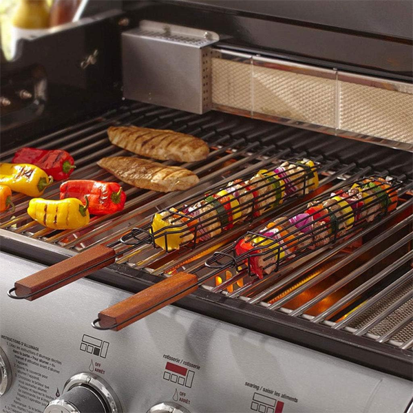 1+1 Gratis | GrillMate™ Wiederverwendbarer Grillkorb für Spieße