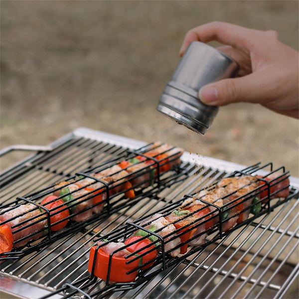 1+1 Gratis | GrillMate™ Wiederverwendbarer Grillkorb für Spieße