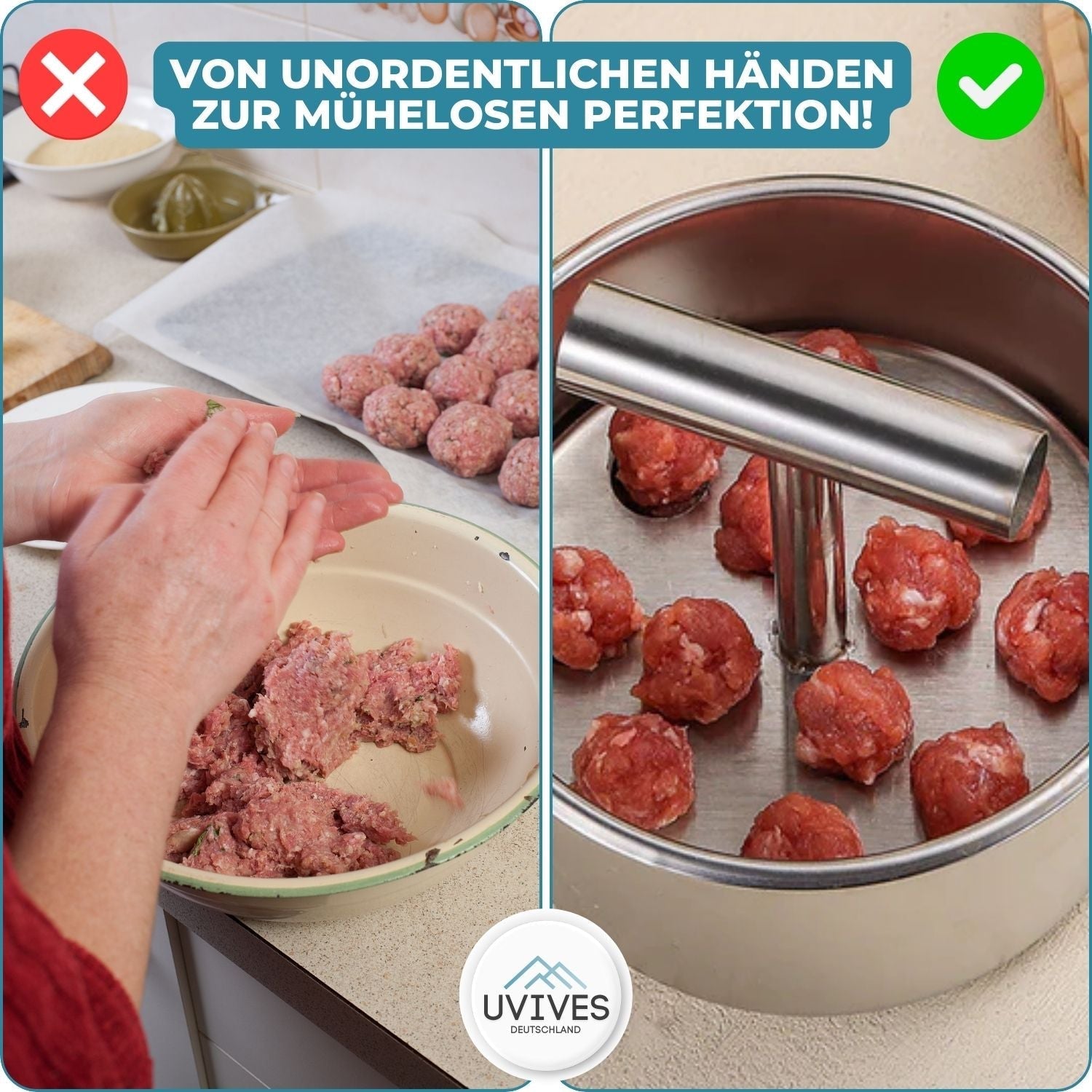 MeatShaper™ - Edelstahl-Frikadellenform für die Küche