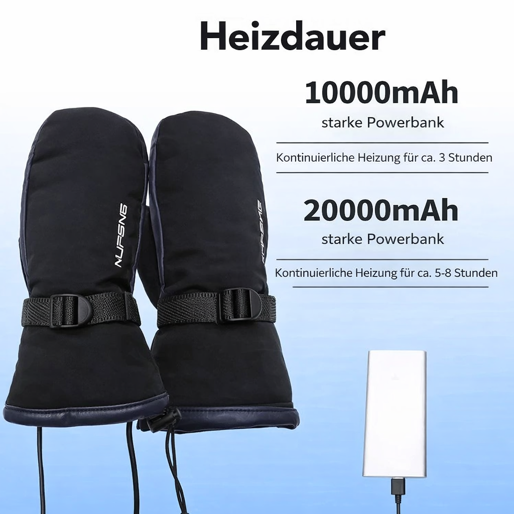 Beheizte Handschuhe | Doppelseitige Wärme | Wasserdicht | USB-aufladbar