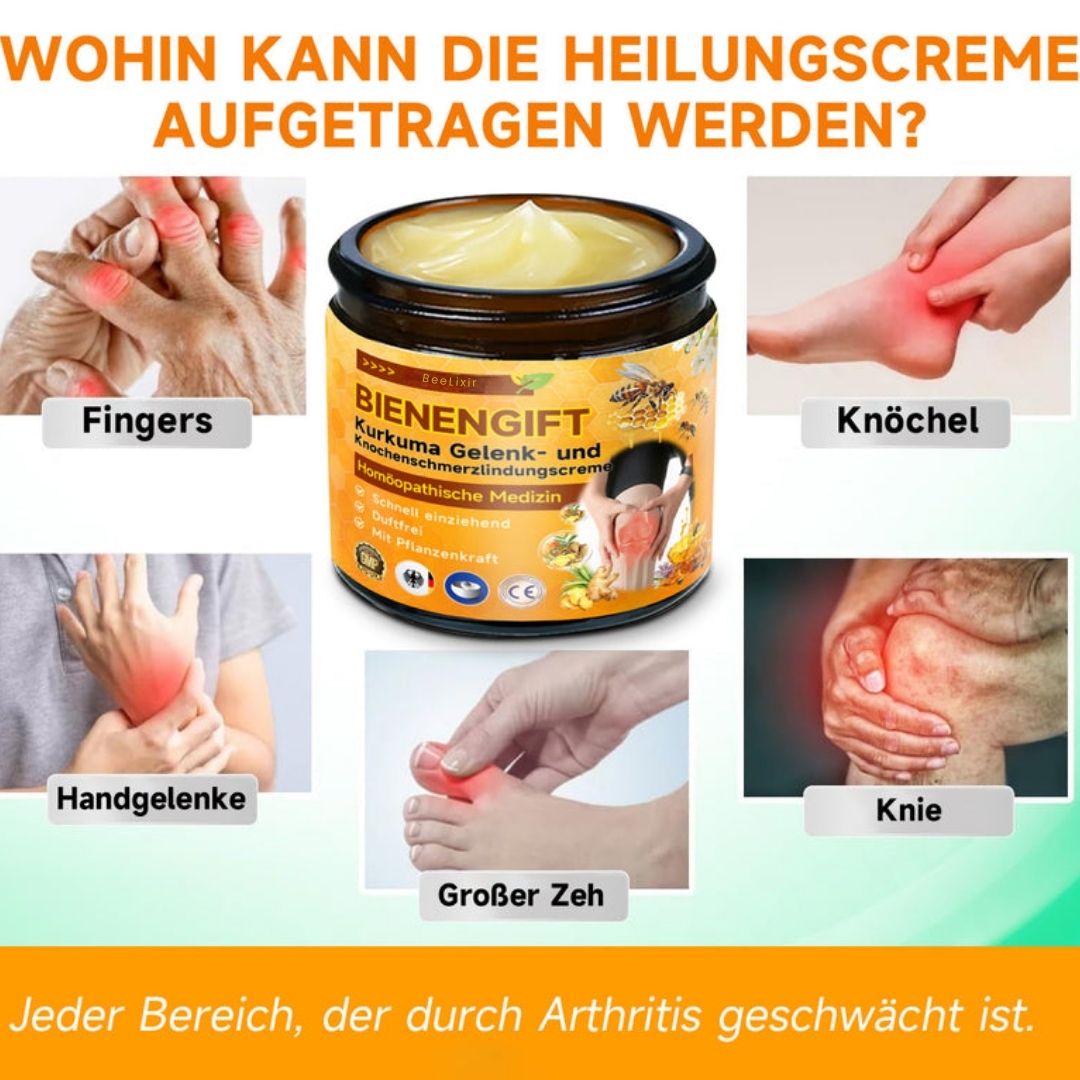 Bienengiftcreme | Salbe mit Bienengift, Hyaluron & Kollagen | BeeLixir