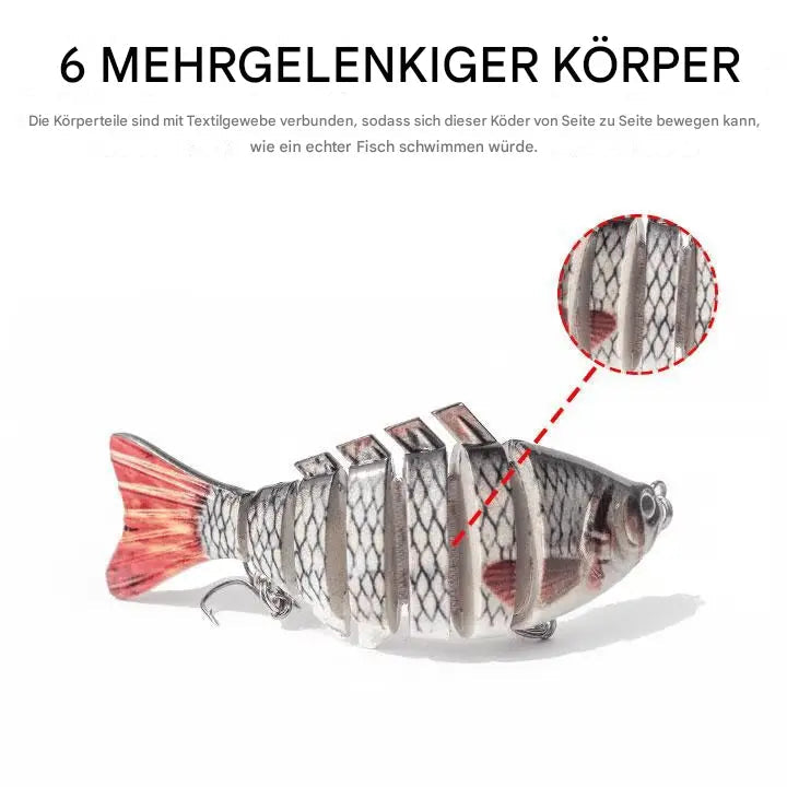 Bionischer Schwimmköder mit realistischer Schwimmbewegung