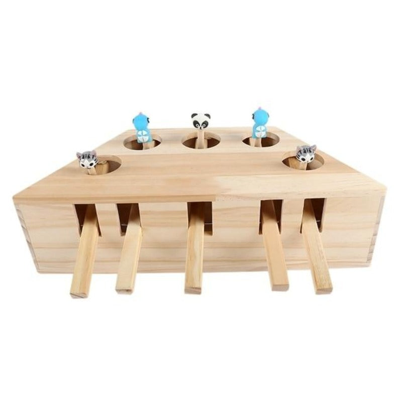 MewMakers™ - Whack-a-Mole Katzenspielzeug aus Holz | 50% RABATT